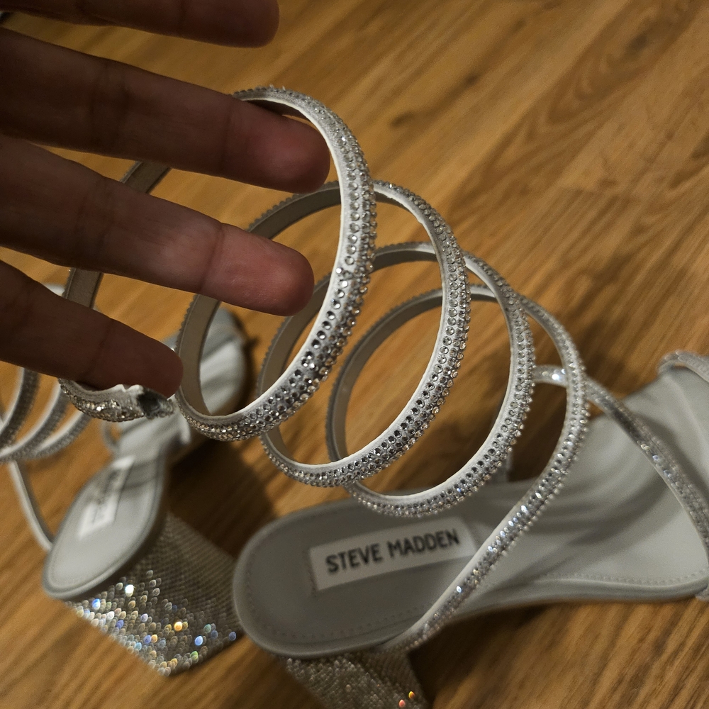 Steve Madden Metallic Spiral Heels - Picture 6 of 7